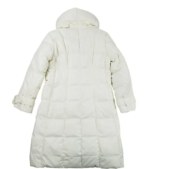 Cole Haan Women's Large Fill 80% Down, 20% Feather Coat Ivory Cream Jacket EUC - Picture 13 of 16
